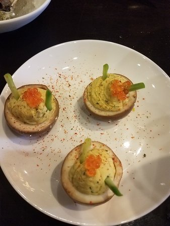 The Apparatus Room signature dishes Deviled Eggs
Crispy Fried Cauliflower
Scallops